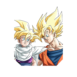 Invincible Father and Son Super Saiyan Goku & Super Saiyan Gohan (Youth)