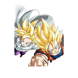 Saiyan Father and Son in Action Super Saiyan Goku & Super Saiyan Gohan (Youth)