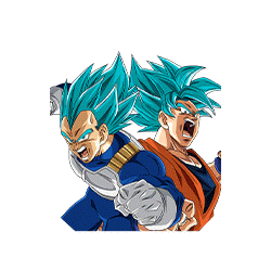 Indomitable Fighters' Counterattack Super Saiyan God SS Goku & 
Super Saiyan God SS Vegeta